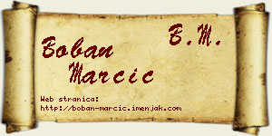 Boban Marčić vizit kartica